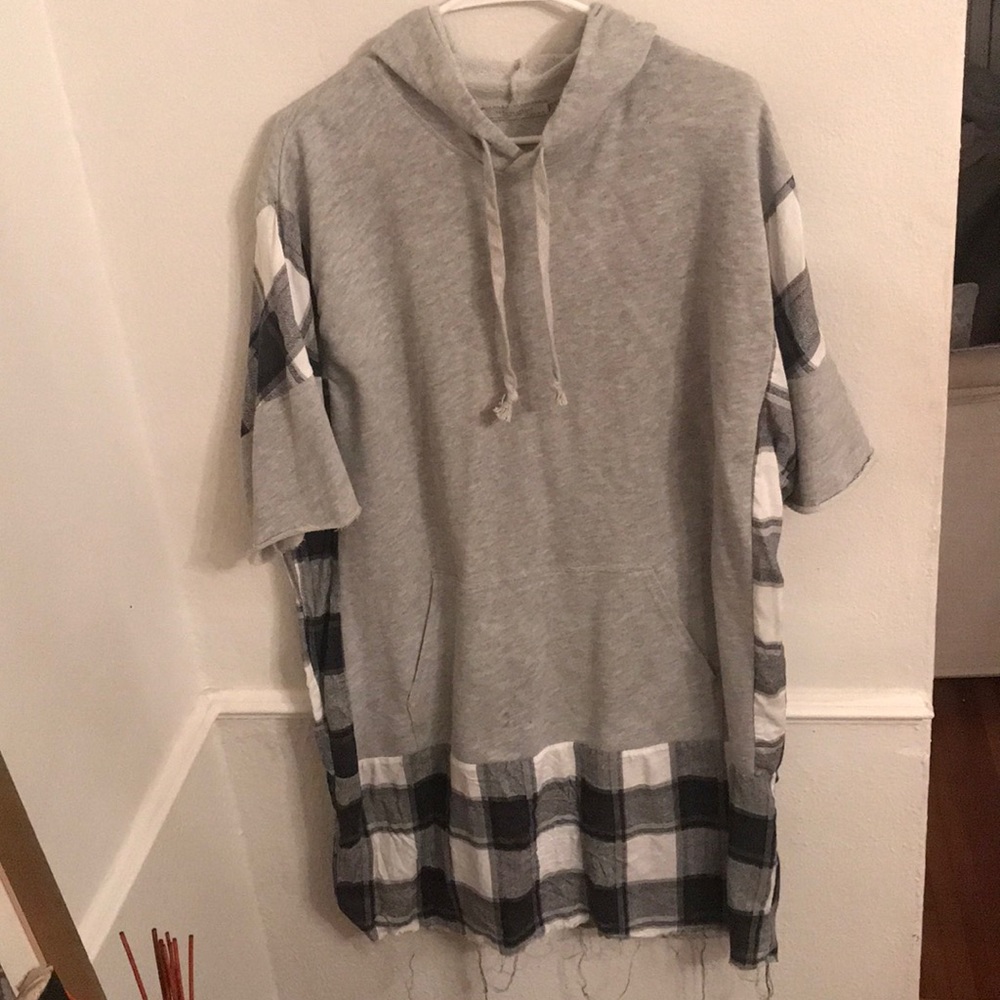 Short sleeve hoodie dress
